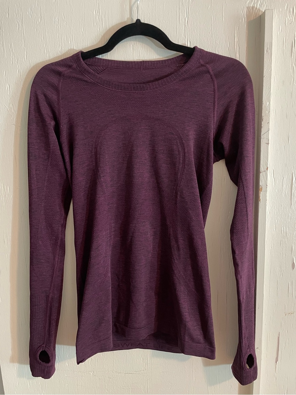 Lululemon Swiftly Tech, purple heather, long sleeves, sz 6.